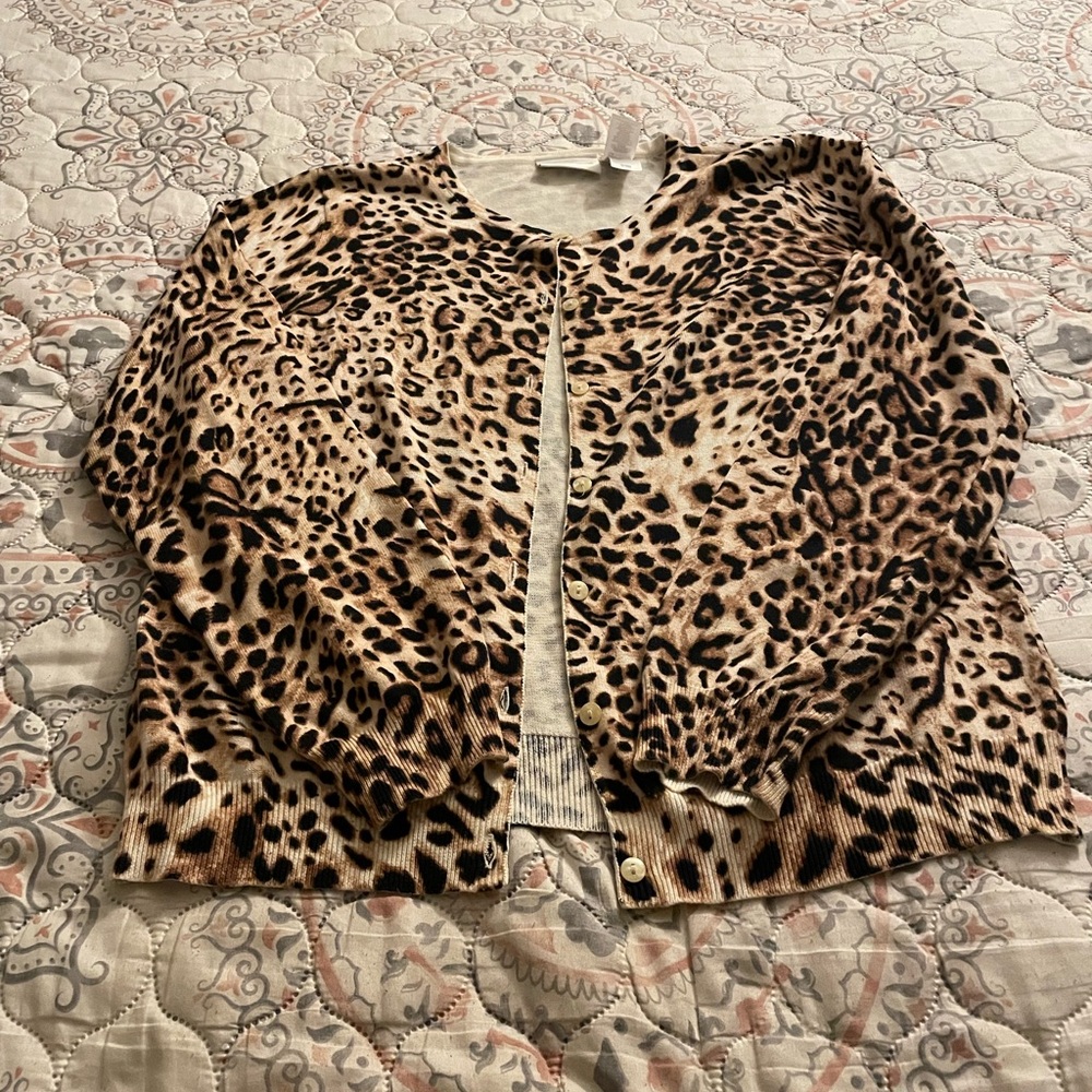 Liz Claiborne Brown and Black Sweater.